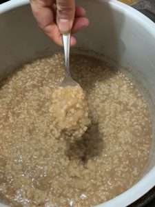 Cooked oatmeal